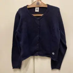 プチバトー　Petit Bateau ネイビー カーディガン　116cm