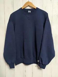90s USA製 RUSSELL ラッセル 無地スウェット XL 前V m02