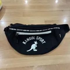 KANGOL SPORT ボディバッグ ウエストポーチ ブラック