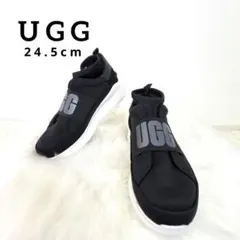 アグ　ニュートラ　スニーカー　ビック　ロゴ　スエード　厚底　軽量　スリッポン