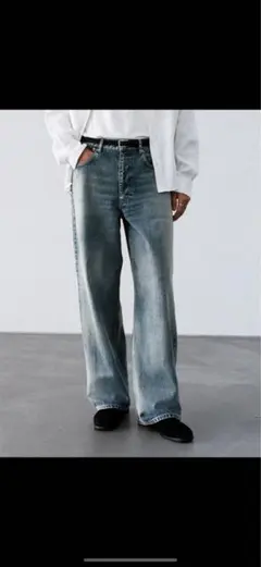 FEELS. WIDE STRAIGHT DENIM ICE BLUE 32 - メルカリ