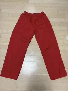 メンズ レッド ワークパンツ ウエストゴム　WEGO