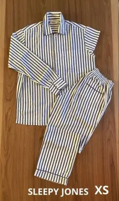 【 SLEEPY JONES 】ストライプパジャマ上下 : メンズXS
