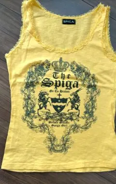 SPIGA イエロー タンクトップ　フリルのサムネイル