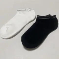 Calvin Klein ソックス 2足セット ホワイト ブラック