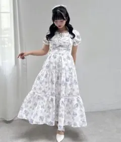 evelyn オリジナル 花柄 ロングワンピース