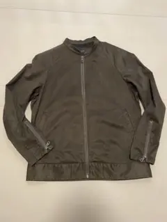 ナノユニバース　スエード調ライダースジャケットMサイズ カーキ