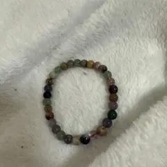 天然石 マルチカラービーズブレスレット　　多宝