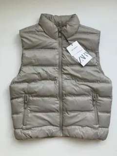 ア*ス様 ZARA kids グレージュ　ダウンベスト 130cm