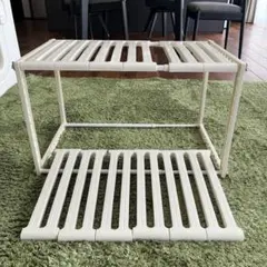 2段伸縮ラック シンク下収納棚(奥行き約40cm)のサムネイル