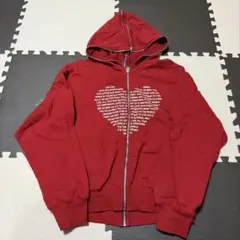 WISH FOR EVER × ONCILY フルジップパーカー レッド