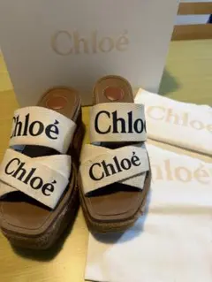 極美品♡Chloé Woody Flat Sandal 37 サンダル - メルカリ