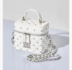 ダーリッチ Darich キルティングビジュースクエアミニバッグ white