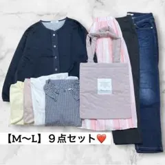 レーディス9点まとめ売り　アウタートップスパンツ　スカートバッグ　Ｍ〜Ｌ　春