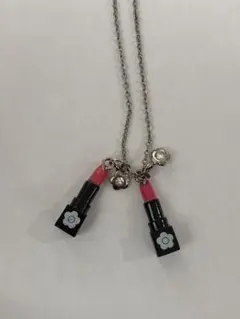 マリークワント　ネックレス　リップ　ピンク　口紅　花のサムネイル