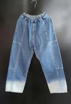 BREEZE　グラデーションブリーチ　デニムパンツ　10分丈　140cm