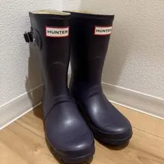 【美品】ハンター レインブーツ ネイビー 22cm オリジナル ショート