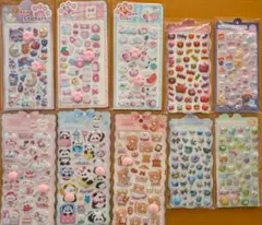 ④肉球シール おしりシール ボンボンドロップシール風 ぷくぷくシール 10枚