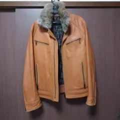 BURBERRY BLACK LABEL オレンジレザージャケット M