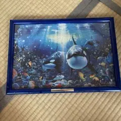 イルカのジグソーパズル 黒フレーム付き - メルカリ