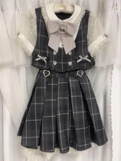 タグ付き未使用 ！リズリサ セットアップライクチェックワンピース