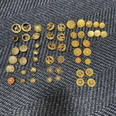 金色ボタンセット 51個