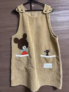 くまのがっこう　コーデュロイ　エプロン