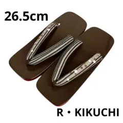 R・KIKUCHI 高級 桐下駄 26.5cm 茶色 下駄 R・K 紳士 メンズ