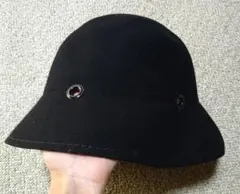 黒　ブラック　 ウール・フェルト フラップハット　レディース