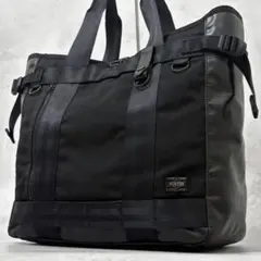 美品 ポーター ヒート トートバッグ ビジネス 肩掛け A4可 大容量 ブラック