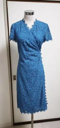 Diane von Furstenberg 青 レース ワンピース サイズ2