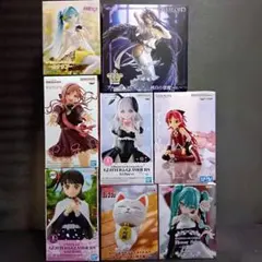 最新 プライズ 美少女 フィギュア　８体　アルベド　初音ミク　まどマギ　等