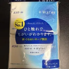 エリエール +Water ポケットティッシュ 4個入りのサムネイル