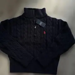 Polo Ralph Lauren ネイビー ハーフジップニットトップ　Mサイズ