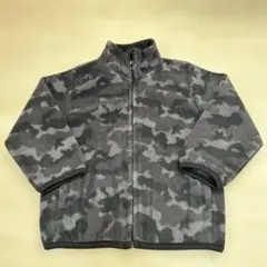グレー迷彩柄フリースジャケット　100cm