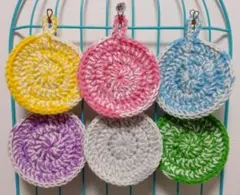 アクリルたわし (少し厚め)　６枚セット86　エコたわし