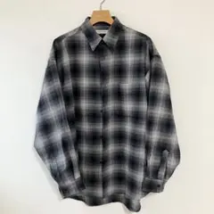 【試着のみ・美品】フリークスストア オンブレチェックシャツ ブラック M