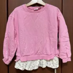 ZARA ネオンカラー　蛍光　ピンク　トレーナー