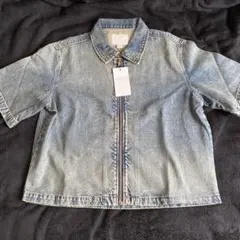 【新品　ZARA】デニムジッパーシャツ