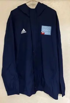 adidas ナイロンジャケット ネイビー 4XO