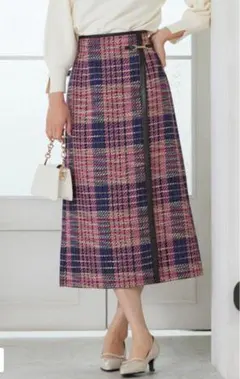 【美品】anysisビットポイントツイーディ スカート