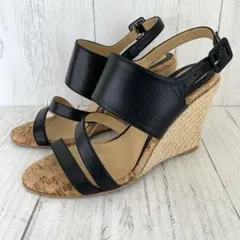 【超美品】PELLICO本革ウェッジソールサンダル24㎝エスパドリーユのサムネイル