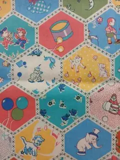 USA 木綿プリント サーティーズ復刻版　かわいい子供柄　112×50