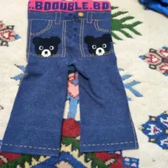 B.D.BOUBLE クマ刺繍デニム風レギンス 90cm