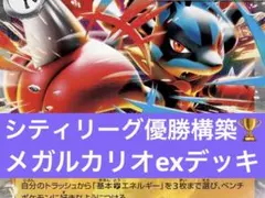 カ*ツ様 【シティリーグ優勝構築】メガルカリオex 構築済みデッキ ポケモンカー