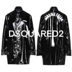 DSQUARED2 ブラック パテントロングジャケットのサムネイル