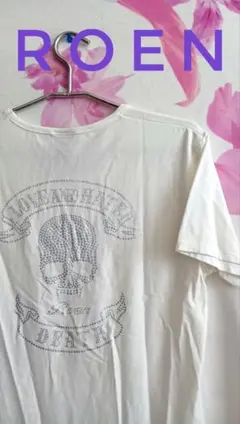 Roen　ロエン　バックプリント　スカルTシャツ XL