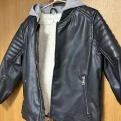 Ｈ＆Ｍ フード付きレザージャケット