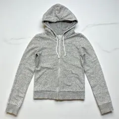 H&M DIVIDED BASIC 杢グレー ジップアップパーカー XSサイズ