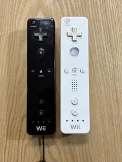 Nintendo Wiiリモコン 黒と白 2個セット　動作確認済み